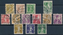 O Svájc 1907-1913 13 Db Bélyeg Stecklapon (Mi EUR 61,60) - Other & Unclassified