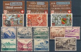 O Svájc 1941-1942 15 Db Bélyeg Stecklapon (Mi EUR 44,40) - Other & Unclassified