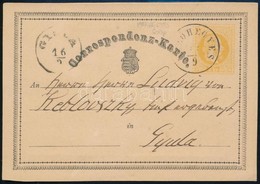 1870 2kr Díjjegyes Levelezőlap '(ME)ZŐHEGYES' (Gudlin 600 P) - Andere & Zonder Classificatie