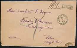 1879 Ajánlott Levél 4 X 5kr Színesszámú Bélyeggel 'ABRUDABÁNYA / ALSÓ-FEHÉR.M.'  - 'NAGY SZEBEN' - Otros & Sin Clasificación