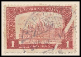 O 1916 Arató-Parlament 1K Széles Papírránccal - Altri & Non Classificati
