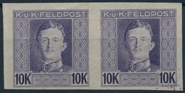 (*) 1917-1918 Károly Fejes Forgalmi Sor 10K Vágott Pár - Altri & Non Classificati