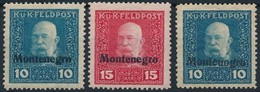 * Montenegro Részére 1917 Forgalmi  Sor + A 10h Monteuogro Felülnyomással - Sonstige & Ohne Zuordnung