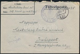 1917 Tábori Posta Boríték / Field Post Cover 'M.KIR. 307. HONVÉD GYALOG EZRED I. ZÁSZLÓALJ GAZDASÁGI HIVATALA' + 'FP 435 - Other & Unclassified