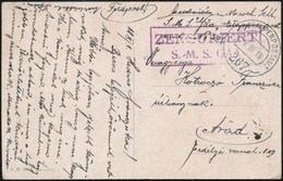 1918 Tábori Posta Képeslap 'K.u.K. ETAPPENPOSTAMT 267' + 'S.M.S. GÄA' - Other & Unclassified