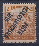 * Posta Ceskoslovenska 1919 Arató 2f 4. Típus, Fordított Felülnyomással, Bodor Vizsgálójellel - Andere & Zonder Classificatie