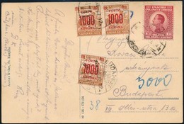 1925 Képeslap Jugoszláviából 3 X 1000K Portóval - Other & Unclassified