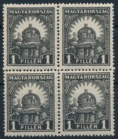 ** 1926 Pengő-fillér 1f Négyestömb, A 3. Bélyegen Az 'A' és 'R' Között Pont - Andere & Zonder Classificatie