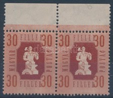 ** 1946 Forint Fillér 30f ívszéli Pár, Az értékszám Az 'R' Betűre Tolódott - Sonstige & Ohne Zuordnung