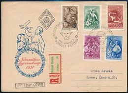 1951 Gyermek (II.) Sor Ajánlott FDC-n - Altri & Non Classificati