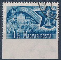 O 1951 Május 1 1Ft Alul Fogazatlan Bélyeg - Otros & Sin Clasificación