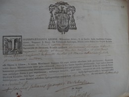 Mandement Requête Joannes Julianus Avoine En L'état 1782 - Religión & Esoterismo