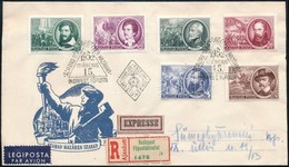 1952 1848-as Szabadságharcosok Expressz Ajánlott Légiposta Levél FDC - Other & Unclassified