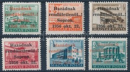 ** 1956 Soproni Felülnyomás 6 érték Vizsgálójellel (8.000) - Other & Unclassified