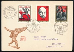 1969 Tanácsköztársaság 3 érték FDC-n Tausz Jánosnak Címezve - Sonstige & Ohne Zuordnung