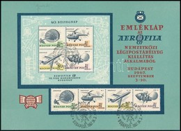 1967 Aerofila (II.) Blokk A Kék Szín Eltolódásával Emléklapon - Other & Unclassified