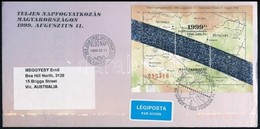 1999 Napfogyatkozás Blokk Ausztráliába Futottt FDC-n - Other & Unclassified