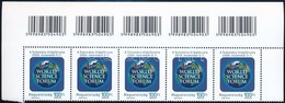 ** 2009 A Tudomány Világfóruma (III.) ívsarki Vonalkódos ötöscsík - Sonstige & Ohne Zuordnung