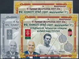 ** 2019 Dr. Kamuti Jenő A Nemzet Sportolója 3 Db-os Emlékív Garnitúra (00022 Sorszám) - Altri & Non Classificati