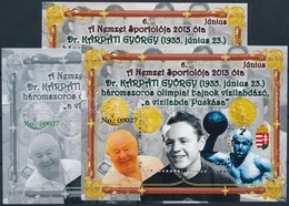 ** 2019 Dr Kárpáti György A Nemzet Sportolója 3 Db-os Emlékív Garnitúra (00027 Sorszám) - Other & Unclassified