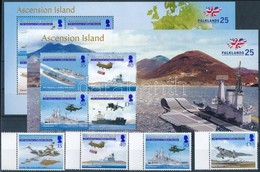 ** 2007 A Falklandi Háború 25. évfordulója ívszéli Sor Mi 993-996 + Blokkpár Mi 60-61 - Sonstige & Ohne Zuordnung