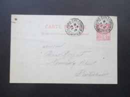 Monaco Ganzsache 1909 Stempel Monte Carlo Principaute De Monaco Gesendet Nach Deutschland Neuwied - Briefe U. Dokumente