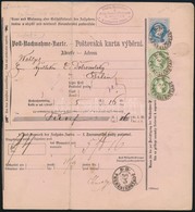 1881 Német-cseh Nyelvű 10kr Díjjegyes Posta Utánvételi Lap 2 X 3kr Díjkiegészítéssel / C.O.D. Parcel Card 'B.H. THERESIE - Sonstige & Ohne Zuordnung