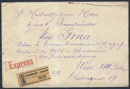 1918 Expressz Ajánlott Levél / Registered Express Cover Josefstadt - Wien - Andere & Zonder Classificatie