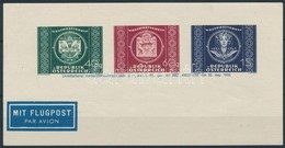 ** 1949 75 éves Az UPU Cím Cédula Sárga Papíron Mi 743-745 - Other & Unclassified