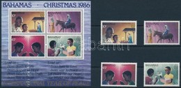** 1986 Karácsony, Béke Sor + Blokk,
Christmas, Peace Set + Block
Mi 636-639 + Mi 50 - Altri & Non Classificati