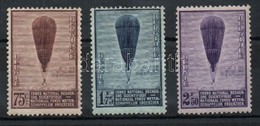 * 1932 Sztratoszférakutatás, Piccard Ballon Mi. 344-346 - Andere & Zonder Classificatie