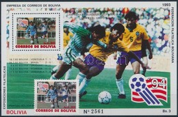 ** 1993 Labdarúgó-világkupa 1994 Bélyeg + Blokk,
Football World Cup 1994 Stamp + Block
MI 1173 + Mi 208 - Sonstige & Ohne Zuordnung