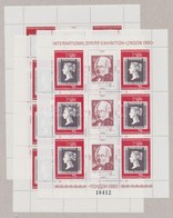 ** 1980 London Kisív Mi 2886 2 Fogazási Variáció + 1 Számozott / Mi 2886 3 Minisheets: 2 Perf. Varietes + 1 Numbered - Sonstige & Ohne Zuordnung