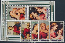 ** 1983 Karácsony Sor + Blokk,
Christmas Set + Block
Mi 357-360 + Mi 50 - Altri & Non Classificati