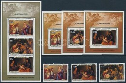 ** 1985 Karácsony Sor + Blokksor,
Christmas Set + Blockset
Mi 430-432 + Mi 67-70 - Autres & Non Classés