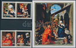 ** 1989 Karácsony, Dürer Festmények Sor + Blokk,
Christmas, Dürer Paintings Set + Block
Mi 505-508 + Mi 83 - Other & Unclassified
