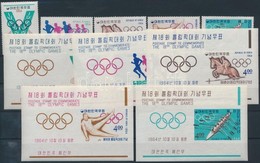 ** 1964 Tokiói Olimpia Sor Mi 457-461 + Blokk Sor 194-198 - Sonstige & Ohne Zuordnung