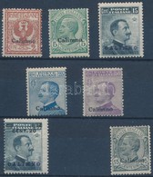 * 1912 Forgalmi 7 érték Calimno Felülnyomással Mi 3-4, 6, 9-10, 12 II - Sonstige & Ohne Zuordnung
