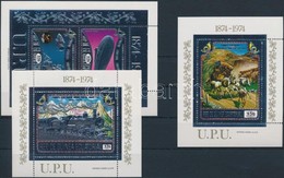 ** 1974 100 éves Az UPU Alumínium Fóliás Blokksor Mi 111-113 - Other & Unclassified