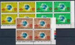 ** 1974 100 éves Az UPU Sor ívsarki Négyestömbökben Mi 21-23 - Other & Unclassified