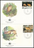 1985 WW; Zebra-bóbitásantilop Sor Mi 881-884 4 Db FDC-n - Sonstige & Ohne Zuordnung