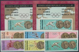 ** 1968 Nyári Olimpia Sor Mi 796-801 + Blokkpár 78-79 - Sonstige & Ohne Zuordnung