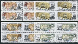 RUSSIA 1994 Maritime Explorers Blocks Of 4 MNH / **.  Michel 404-07 - Nuevos