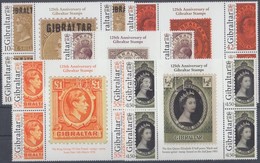 ** 2011 125 éves A Gibraltári Bélyeg ívközéprészes Négyestömb Mi 1425-1429 - Sonstige & Ohne Zuordnung