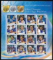 ** 2004 Nyári Olimpia, Athé;n Érmesek Teljes 16-os ív A 2243 II Nélkül Mi 2242-2258 II - Andere & Zonder Classificatie