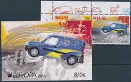 ** 2013 Europa CEPT Postai Járművek ívsarki Pár Mi 2710-2711 + Bélyegfüzet Mi MH 37 - Otros & Sin Clasificación