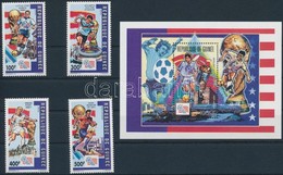 ** 1992 Labdarúgó-világkupa 1994, USA Sor + Blokk,
Football World Cup 1994, USA Set + Block
Mi 1367 A - 1370 A + Mi 410  - Other & Unclassified