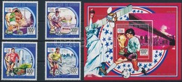 ** 1993 Labdarúgó-világkupa 1994, USA Sor + Blokk,
Football World Cup 1994, USA Set + Block
Mi 1458 A - 1461 A + Mi 480  - Other & Unclassified