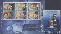 ** 2002 80 éve Kapott Fizikai Nobel-díjat Einstein Kisív Mi 3742-3747 + Blokk Mi 730 - Altri & Non Classificati