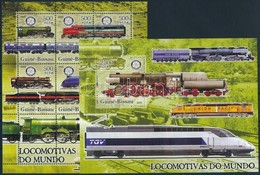 ** 2005 Vasút Kisív + Blokk,
Railway Minisheet + Block
Mi 3276-3281 + 545 - Autres & Non Classés
